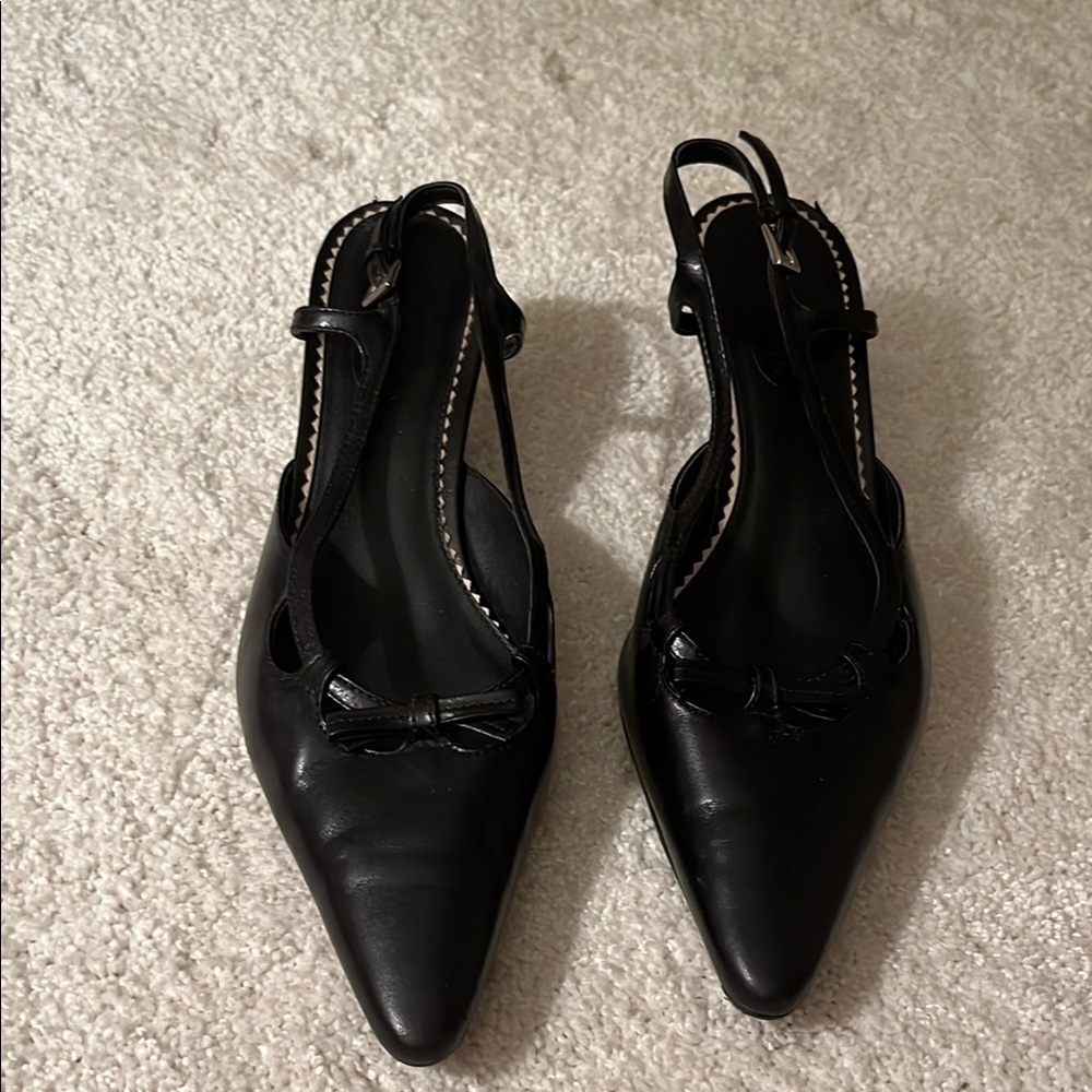 Elegant Black Women's Slingback Shoes